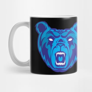 Blue Grizzly Bear Mascot Mug